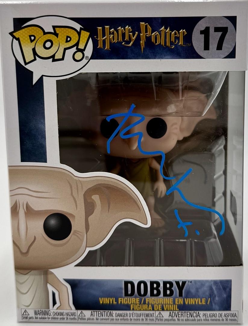 Toby Jones Signed Funko Pop #17 Dobby (Harry Potter) - Beckett COA